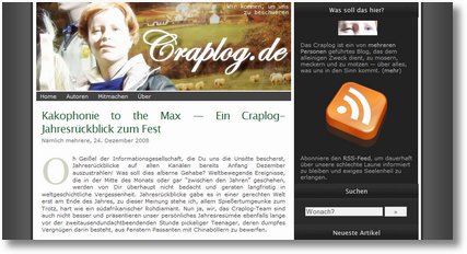 Screenshot: Craplog 2.0