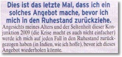 Maria Esmeralda: Ruhestand in Indien
